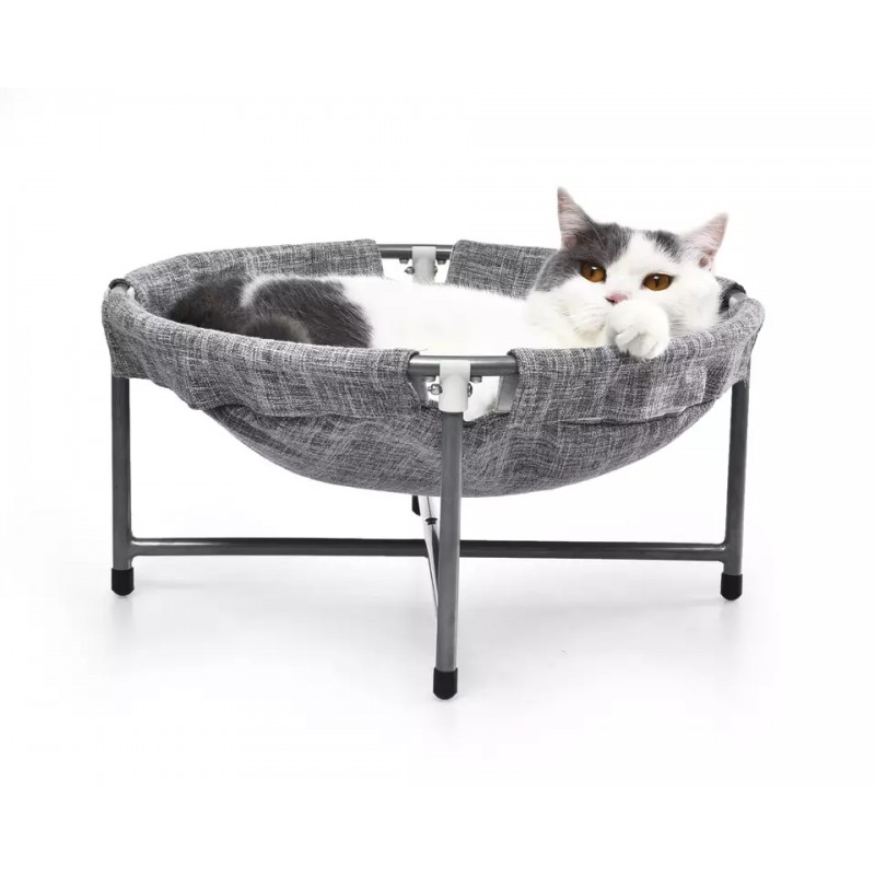 Wholesale Customized Linen Fabric Sustainable Washable Luxury Large Pet Beds For Cats 