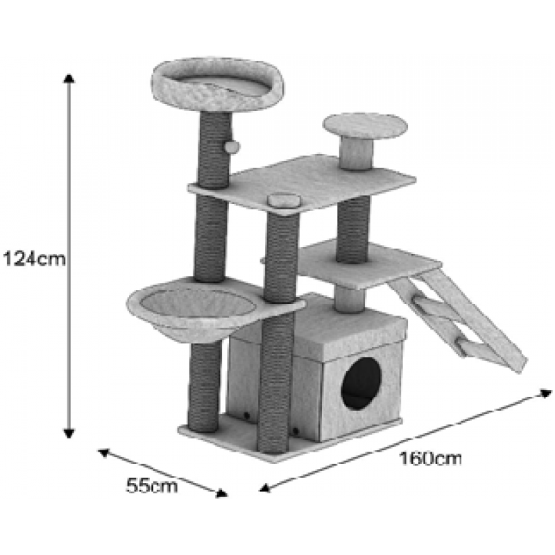 Multi-level cat tower 