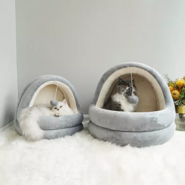 Hot sales comfortable luxury style cotton pet sofa cat bed for all season 