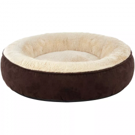 Custom Logo calming round donut soft pet beds for cat and dogs sleep 