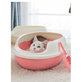 Factory Wholesale Cat Toilet Large Space Plastic Cat Litter Box 